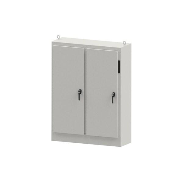 Wiegmann Carbon Steel Electrical Enclosures, 90 in H, 24 in D, 78 in W, NEMA 12, Hinged - WA90XM7724U