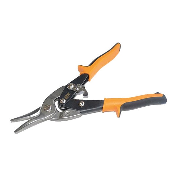 Ox Tools Aviation Snips, Straight Cut, Straight, Heat Treated Alloy Jaws - OX-P231003