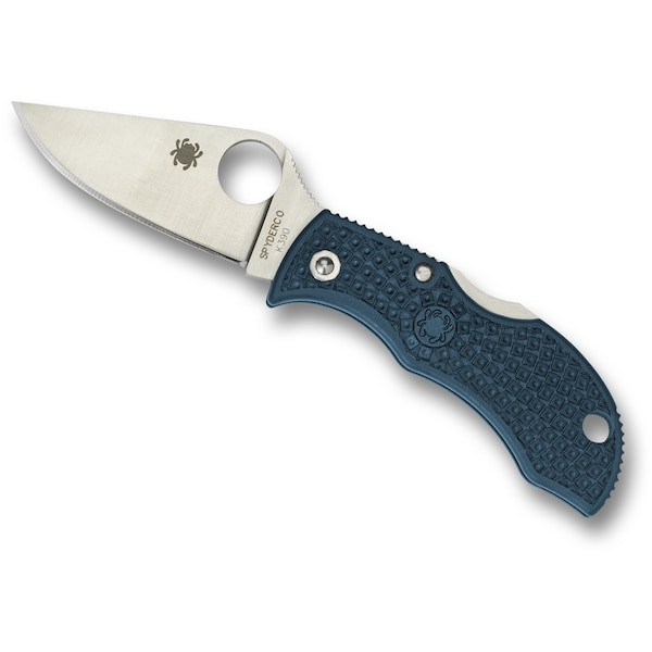 Spyderco 2024 Spyderco, Reveal V5, Manbug , Plain Edge, Blue Frn Handles - SPY-MFPK390