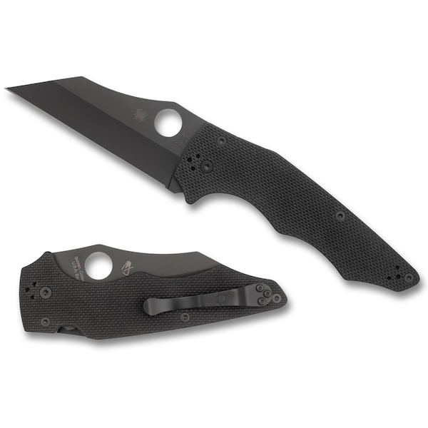 Spyderco 2024 Spyderco Yojumbo, G-10 Black, Plain Black Blade, Reveal 7 - SPY-C253GPBBK