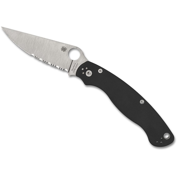 Spyderco 2024 Spyderco Reveal 13 Military 2 Black G-10, Combo Edge - SPY-C36GPS2