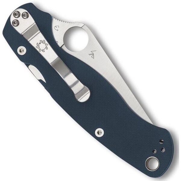 Spyderco 2024 Spyderco Reveal 14, Para Military 2 Cobalt Blue G-10 Cpm Spy27, Plain Edge - SPY-C81GPCBL2