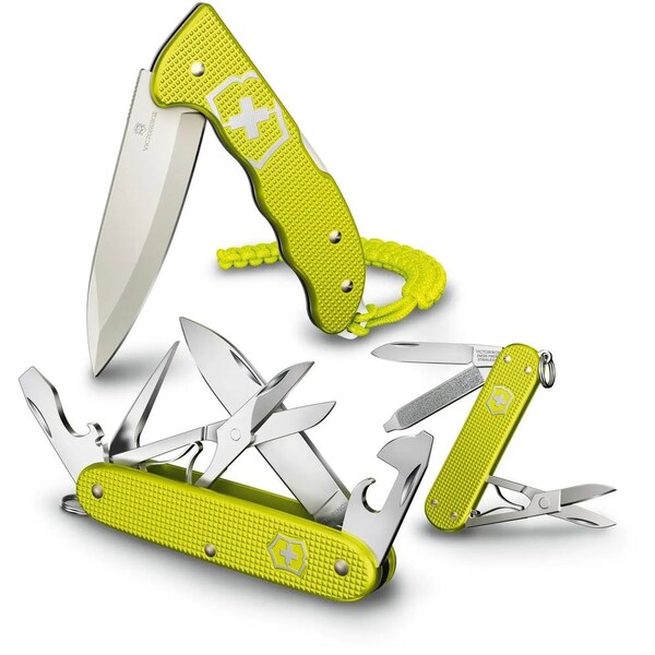 Swiss Army Brands 2023N Victorinox Pioneer X  Alox Electric Yellow Limited Edition 93Mm - VIC-0.8231.L23