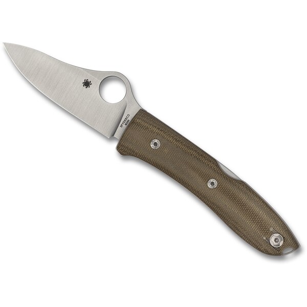 Spyderco 2024 Spyderco, Reveal V5, Spyopera, Brown Canvas Micarta - SPY-C255CMP