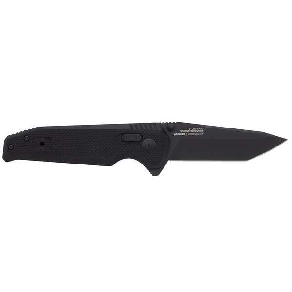 Sog Folding Knives, Black, Steel, Straight - 12-57-01-57