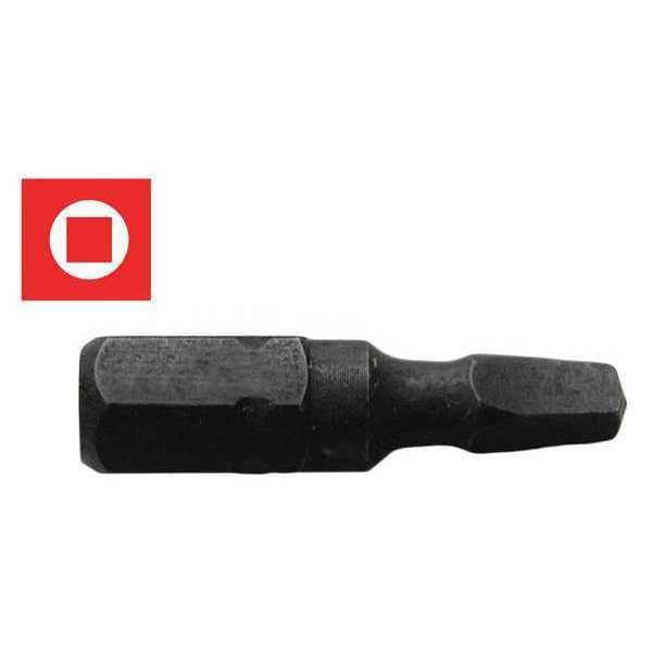 Century Drill & Tool Impact Screwdriver Bit Sqr, 3, 1 in., 2 Pk - 66153