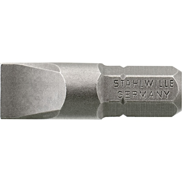 Stahlwille Tools Bit screwdriver 0, 6 x 3, 5 mm hex recess C 6, 3 L.25 mm - 08070122