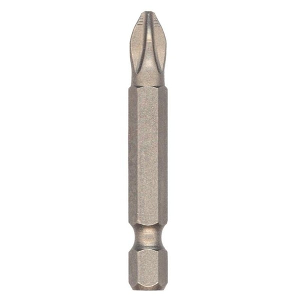 Bosch Power Bit, P2 Drive, Phillips Drive, 14 in Shank, Hex Shank, 2 in L, Tempered Steel - CCP2201
