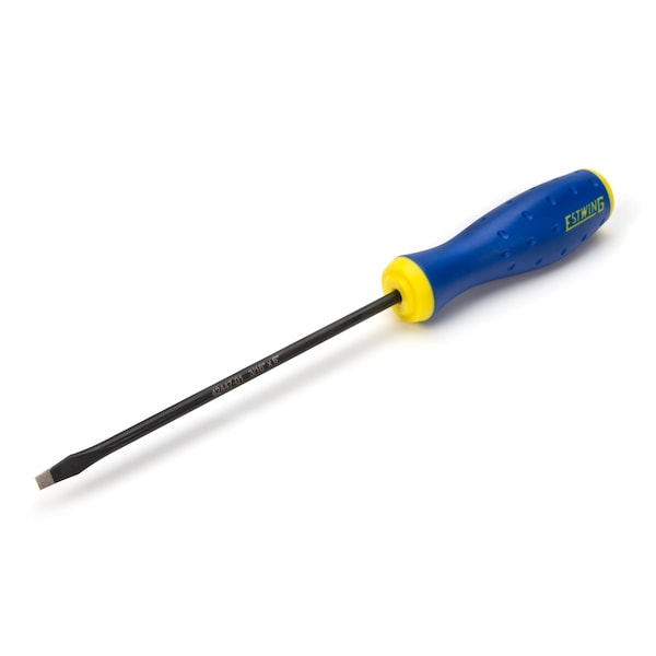 Estwing 3/16" x 6" Slotted Magnetic Diamond Tip Screwdriver with Ergonomic Handle - 42447-01