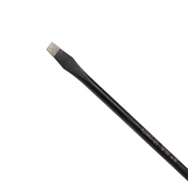 Estwing 3/16" x 6" Slotted Magnetic Diamond Tip Screwdriver with Ergonomic Handle - 42447-01