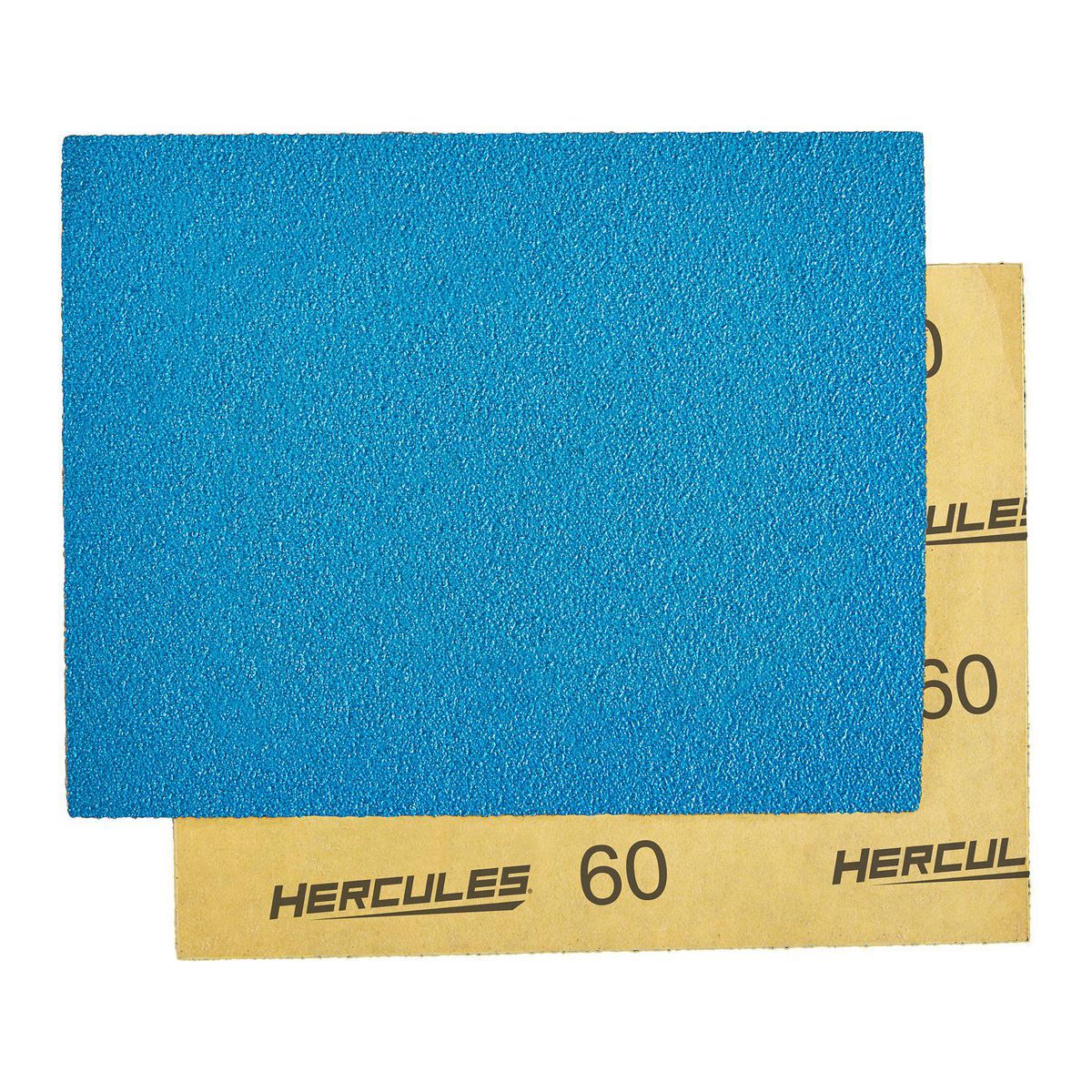 Hércules 4-1/2 in. x 5-1/2 in. 60 Grit 1/4 Hoja de Lija con Grano de Alúmina Cerámica, Paquete de 5 - 58136