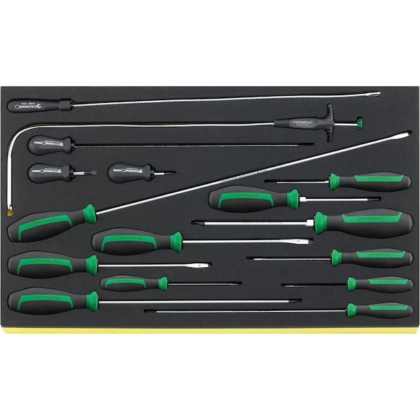 Stahlwille Tools DRALL+ set of screwdrivers i.TCS inlay No.TCS 4621/4734/16 3/3-tray16-pcs. - 96832098