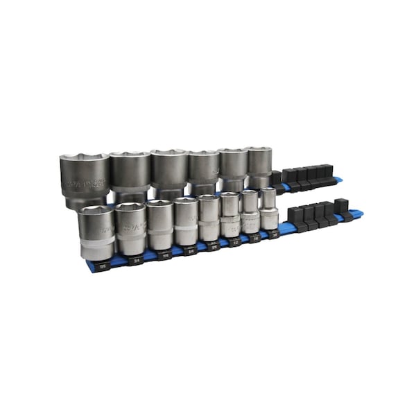 Garant 1/2 inch Drive 6 Point Standard Socket Set, 14 Pieces - U63110 6PT
