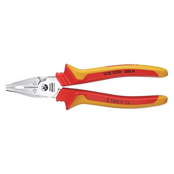 Gedore Ins. Power Combination Pliers, 7-7/8" - VDE 8250-200 H