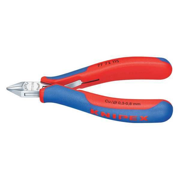 Knipex 4 1/2 in 77 Diagonal Cutting Plier Standard Cut Pointed Nose Uninsulated - 77 72 115