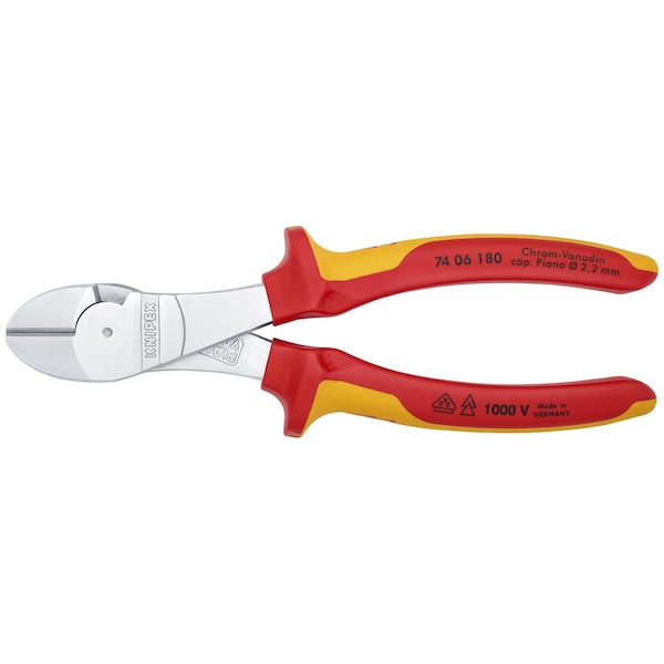Knipex High Leverage Diagonal Cutters, 7 1/4 - 74 06 180
