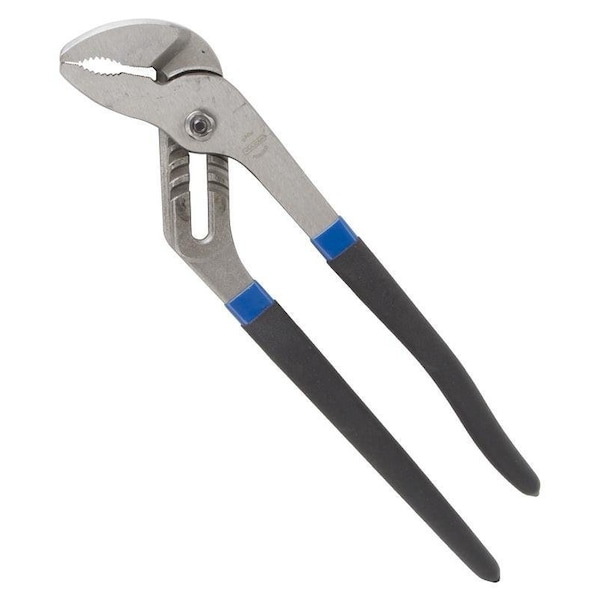 Vulcan Groove Joint Plier, 12 in OAL, 2 in Jaw, Black & Blue Handle, Non-Slip Handle, 2 in W Jaw - PC980-06