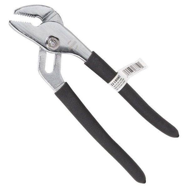 Vulcan Groove Joint Plier, 8 in OAL, 1 in Jaw, Black Handle, Non-Slip Handle, 1 in W Jaw, 1 in L Jaw - JL-NP002