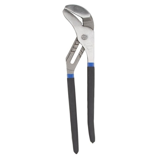 Vulcan Groove Joint Plier, 16 in OAL, 2-1/2 in Jaw, Black & Blue Handle, Non-Slip Handle, 2-1/2 in W Jaw - JLW5300