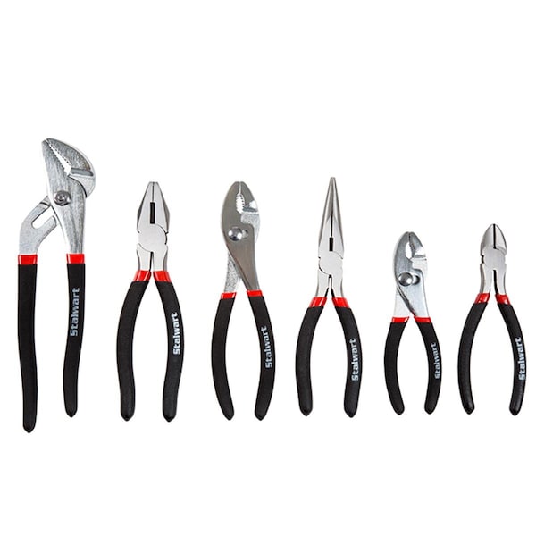 Stalwart Stalwart 75-HT3005 Utility Plier Set with Storage Pouch; 6 Piece - 75-HT3005