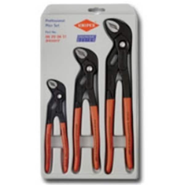 Dendesigns 3 Pc Cobra Plier Set 7 Inch- 10 Inch- 12 Inch - DE4239171