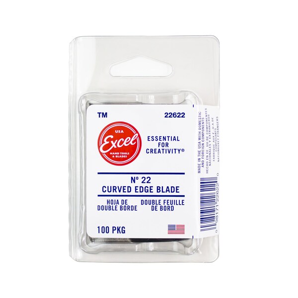 Excel Blades #22 Curved Convex Blades, 100PK - 22622IND