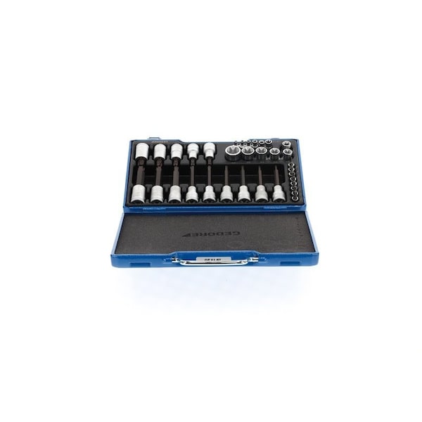 Gedore Screwdriver Bit Socket Set, 1/2", 1/4" - 19 TX 20