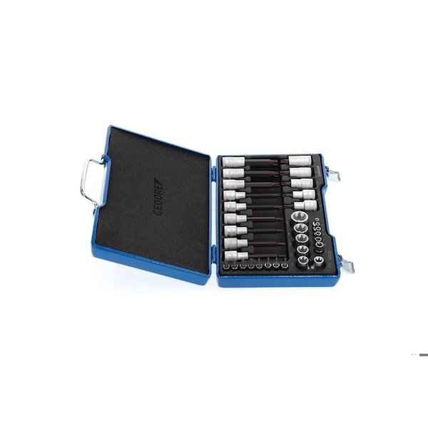 Gedore Screwdriver Bit Socket Set, 1/2", 1/4" - 19 TX 20