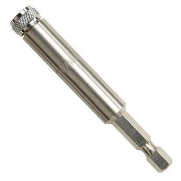 Irwin Magnetic Insert Bit Holder, for 1/4" Hex Bits, with C-Ring, 1/4" Hex Shank with Groove, 4" Long - IWAF254B10