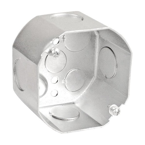 Southwire Electrical Box, 20 cu in, Octagon Box Type, Steel, Octagon Shape - 54171-3/4