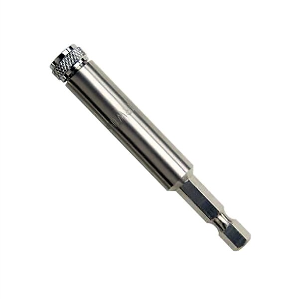 Hanson Magnetic Insert Bit Holder, for 1/4" Hex Bits, with C-Ring, 1/4" Hex Shank with Groove, 4" Long - 93728