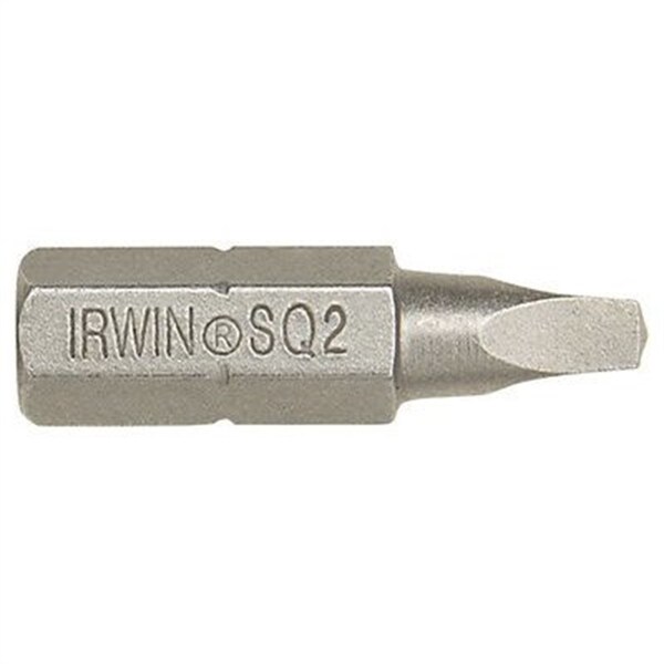 Irwin Insert Bit, #1 Square Recess, 1/4" Hex Shank, 1" Long, Carded, 2 per Card - IWAF21SQ12