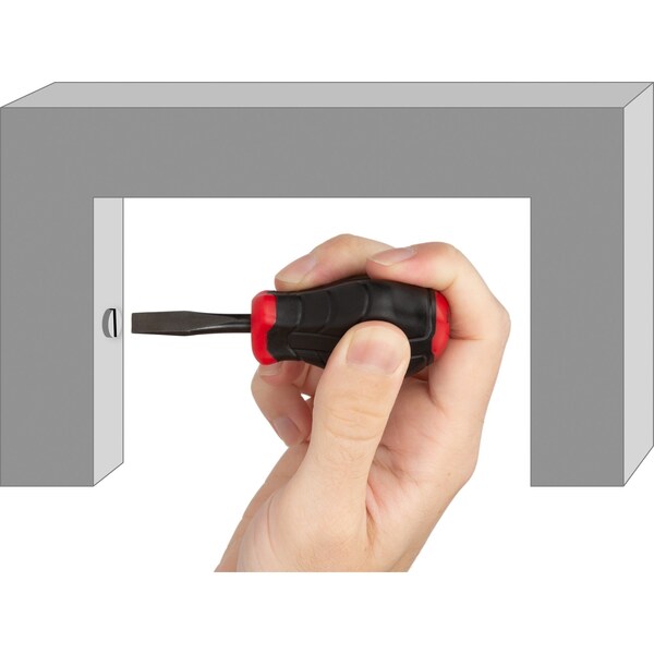 Tekton Slotx1-1/2" Stubby Screwdr 1/4" 1.5 in. Round - 26621