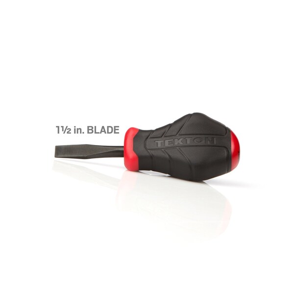 Tekton Slotx1-1/2" Stubby Screwdr 1/4" 1.5 in. Round - 26621
