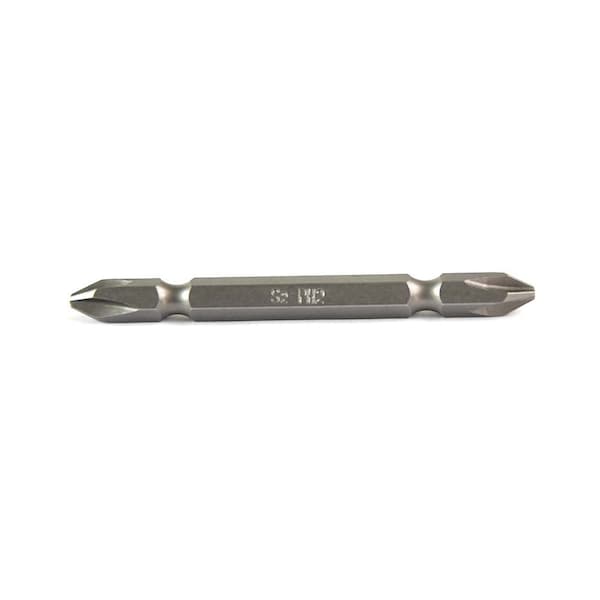 Superior Steel 2# Phillips Double End Screwdriver Bits - 3 Inch Long, PK 10 - SP302D-10PK