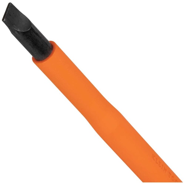 Klein Tools Insulated Screwdriver, 1/4-Inch Cabinet Tip, 4-Inch Round Shank - 6824INS