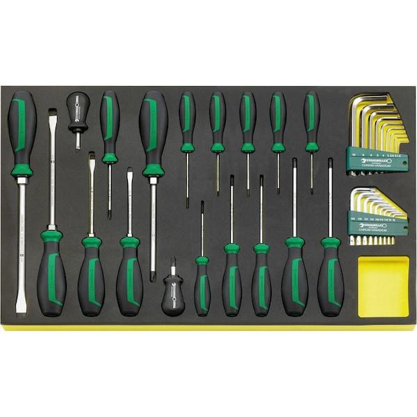 Stahlwille Tools DRALL+ set of screwdrivers i.TCS inlay No.TCS 4622/4650+10760+10766 3/3-tray36-pcs. - 96831196