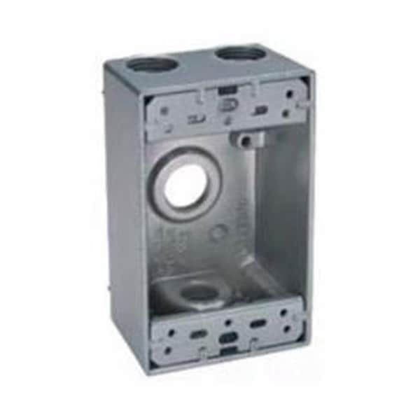 Teddico/Bwf Electrical Box, 18.3 cu in, Outlet Box Type, 1 Gang, Die-Cast Metal, Rectangular Shape - 1718923