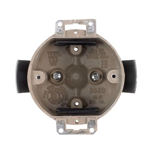 Light House Beauty Electrical Box, 14 cu in, Outlet Box Type, 1 Gang, Fiberglass, Round Shape - LI612010