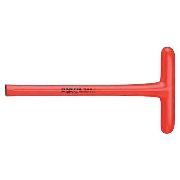 Knipex Nut Driver, 13.0mm, Hollow, Tee, Ins, 12 in. - 98 05 13
