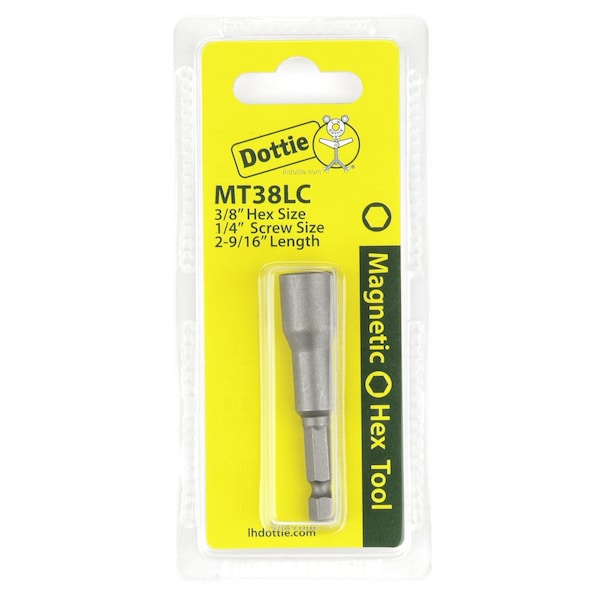 L.H. Dottie L.H. Dottie 3/8'' x 2-9/16'' Magnetic Nut Driver (Carded) - MT38LC