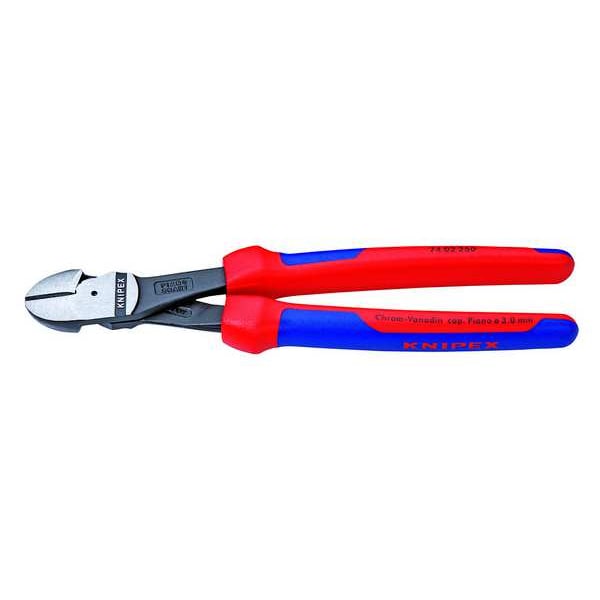 Knipex 10 in 74 Diagonal Cutting Plier Standard Cut Oval Nose Uninsulated - 74 02 250 SBA