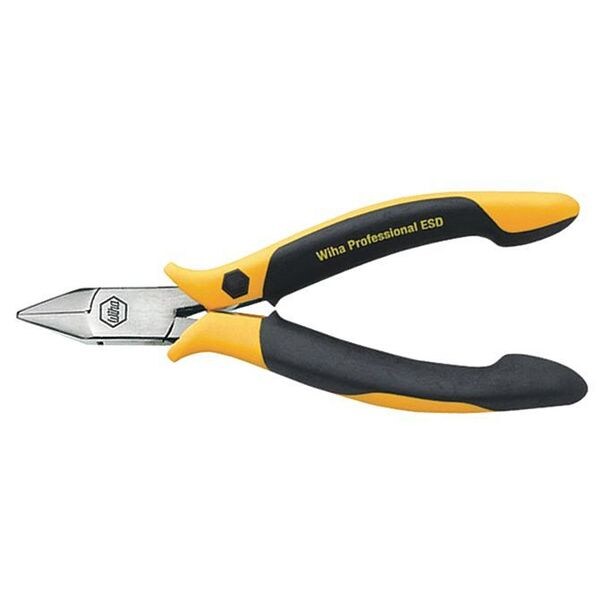 Wiha 4 1/2 in Precision Diagonal Cutting Plier Semiflush Cut Uninsulated - 32702