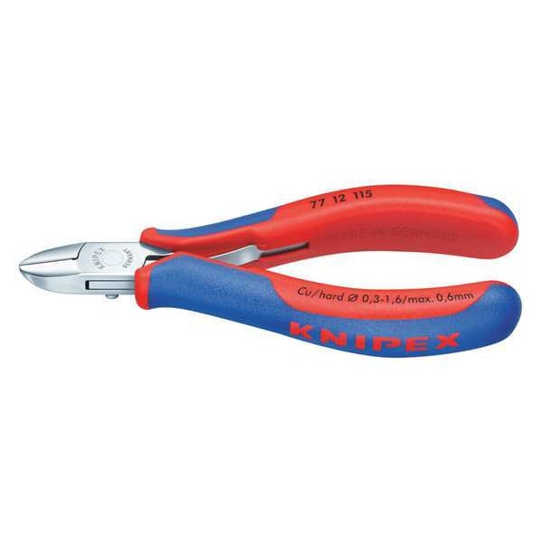 Knipex 4 1/2 in Diagonal Cutting Plier Standard Cut Uninsulated - 77 12 115