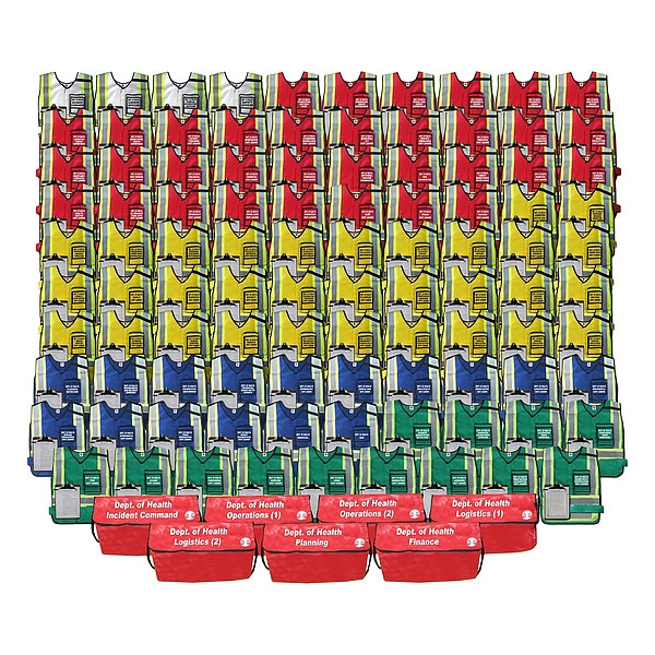 Disaster Management Systems Department of Health Vest Kit, 99 Vests - DMS 05584