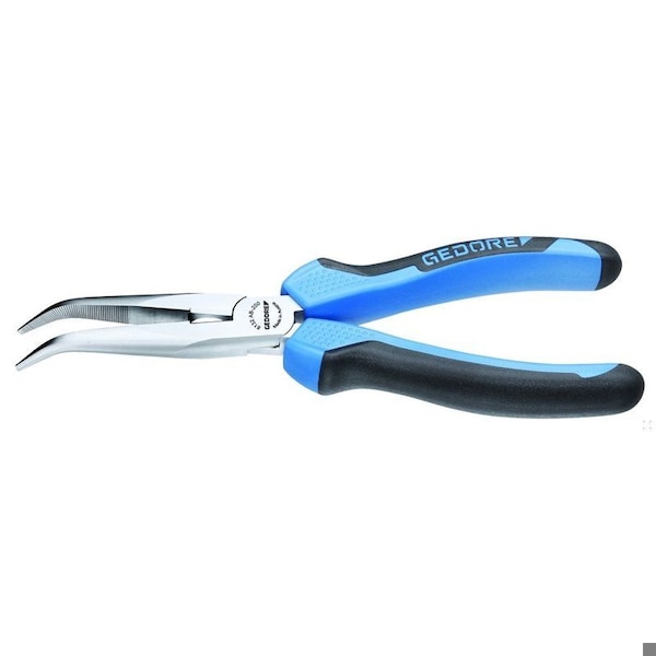 Gedore Bent, Needle Nose Pliers, 8", Overall Length: 200mm - 8132 AB-200 JC