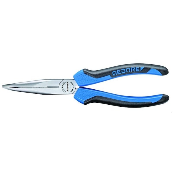 Gedore Bent, Needle Nose Pliers, 8", Overall Length: 200mm - 8132 AB-200 JC