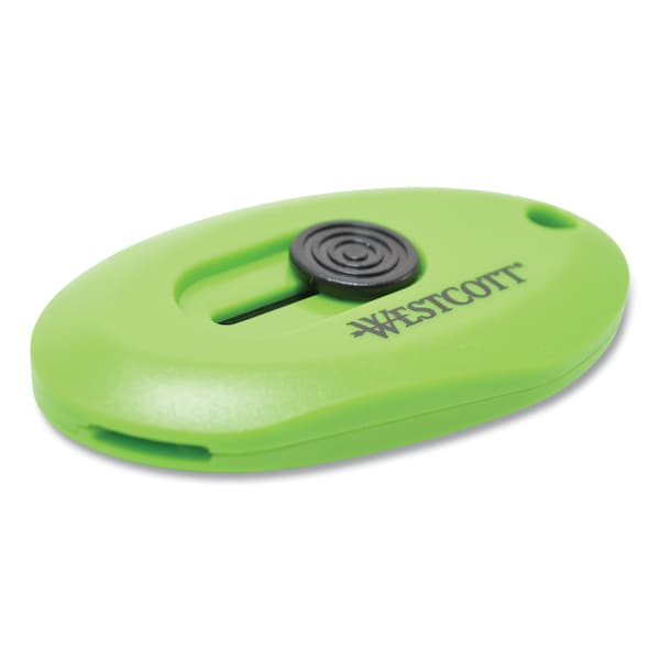 Westcott Compact Safety Ceramic Blade Box Cutter, 2.5" Retractable Blade, Green - 16474