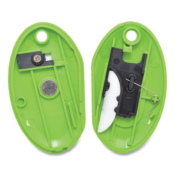 Westcott Compact Safety Ceramic Blade Box Cutter, 2.5" Retractable Blade, Green - 16474