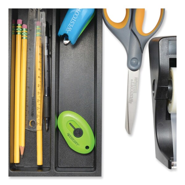 Westcott Compact Safety Ceramic Blade Box Cutter, 2.5" Retractable Blade, Green - 16474